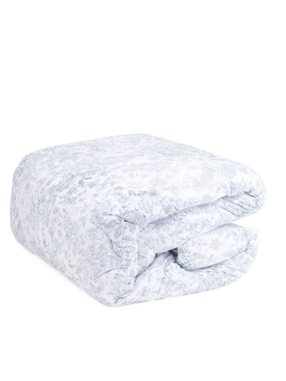 Tahari Home Floral Comforter Set - White & Light Gray
